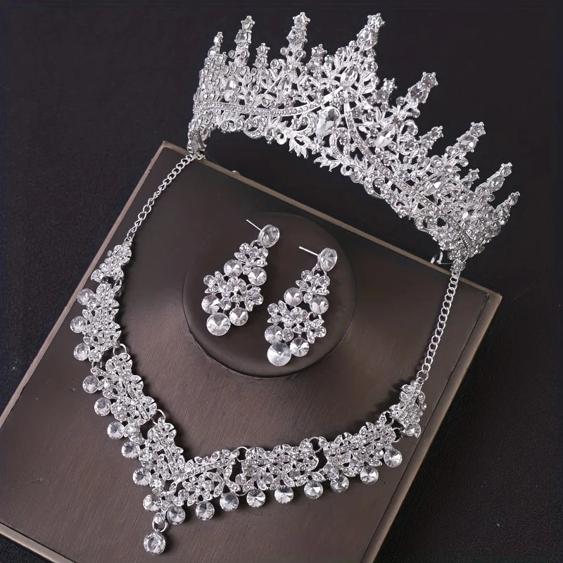 Crystal Bridal Crown Jewelry Set