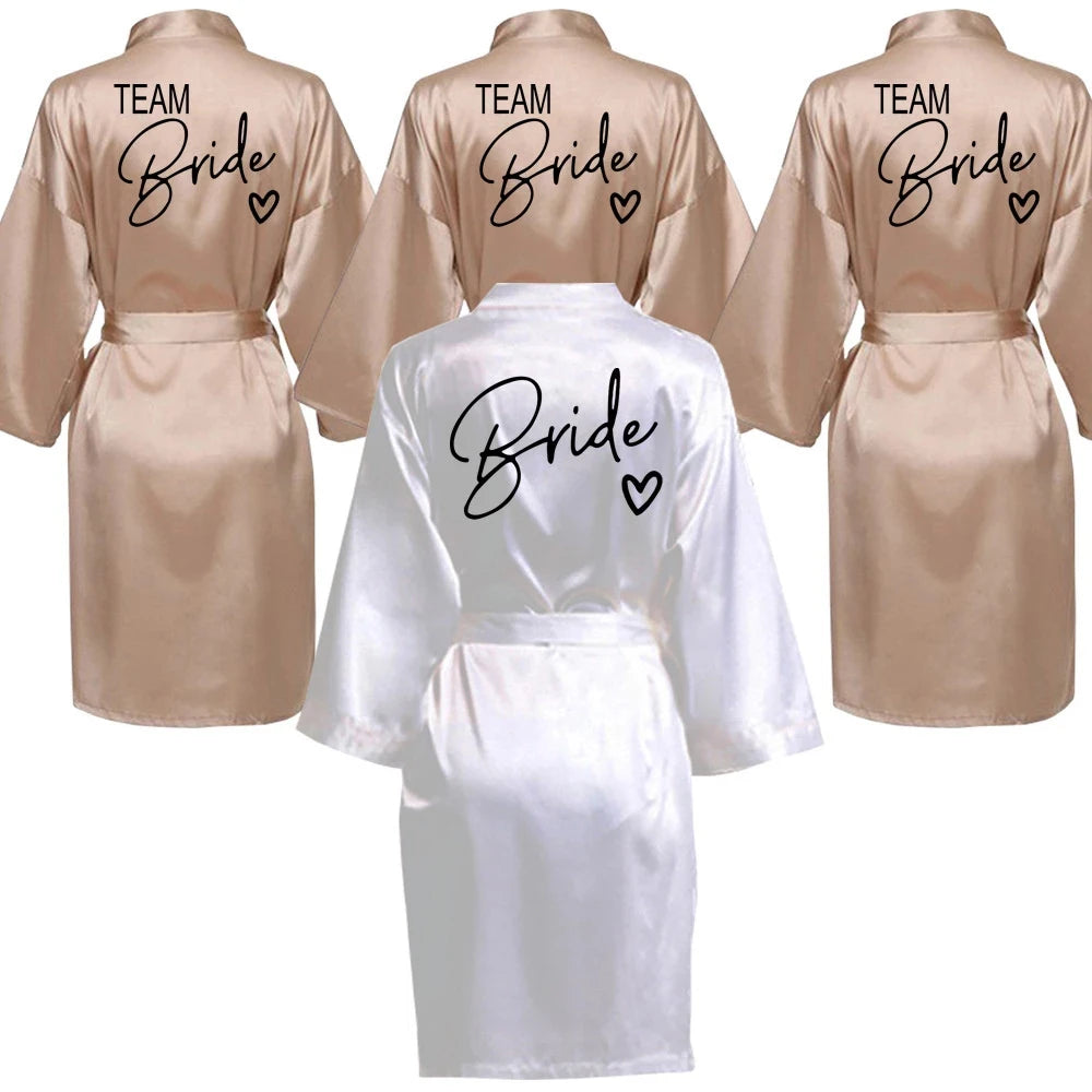 Team Bride Satin Robe