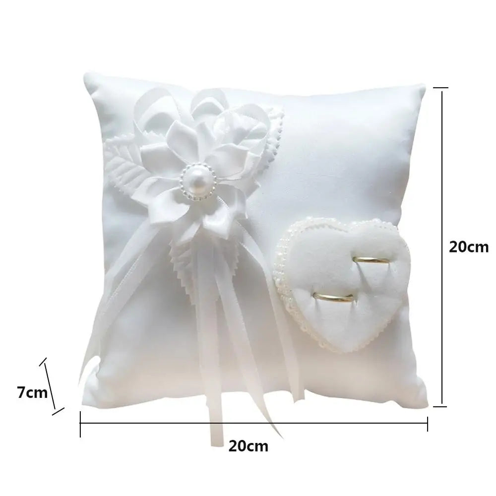 Heart Wedding Ring Pillow
