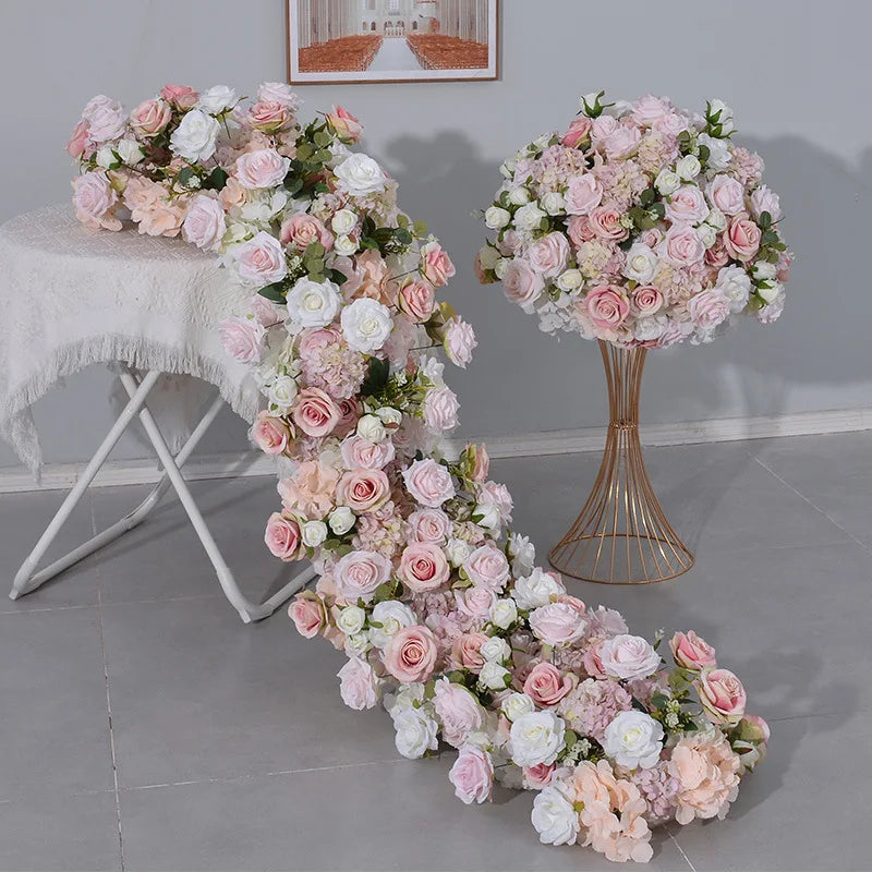 Pink Artificial Flower Decor Set