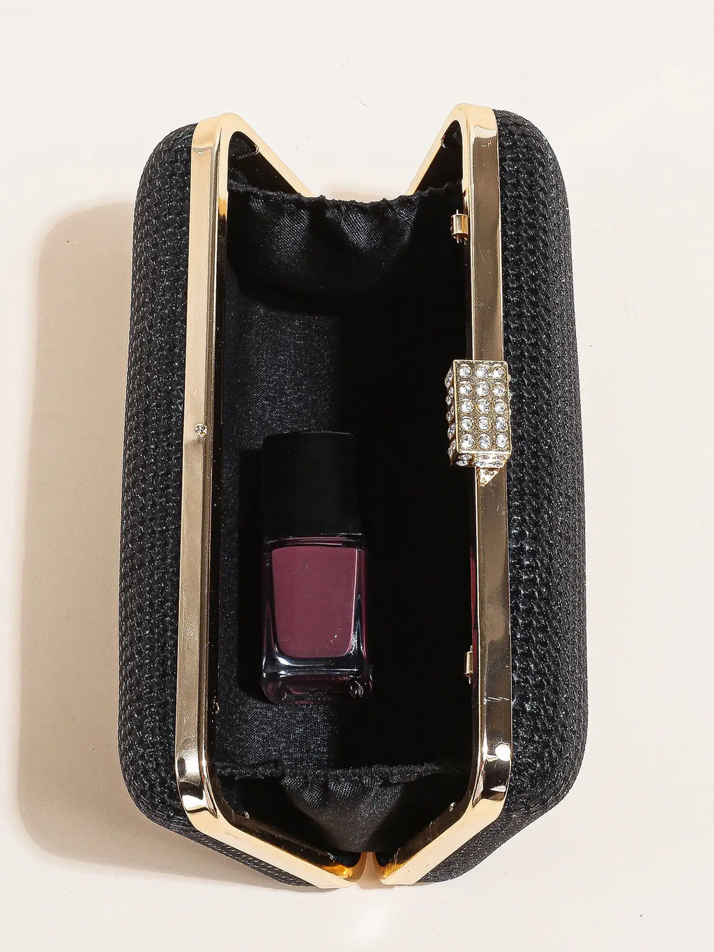 Silver Rhinestone Evening Clutch
