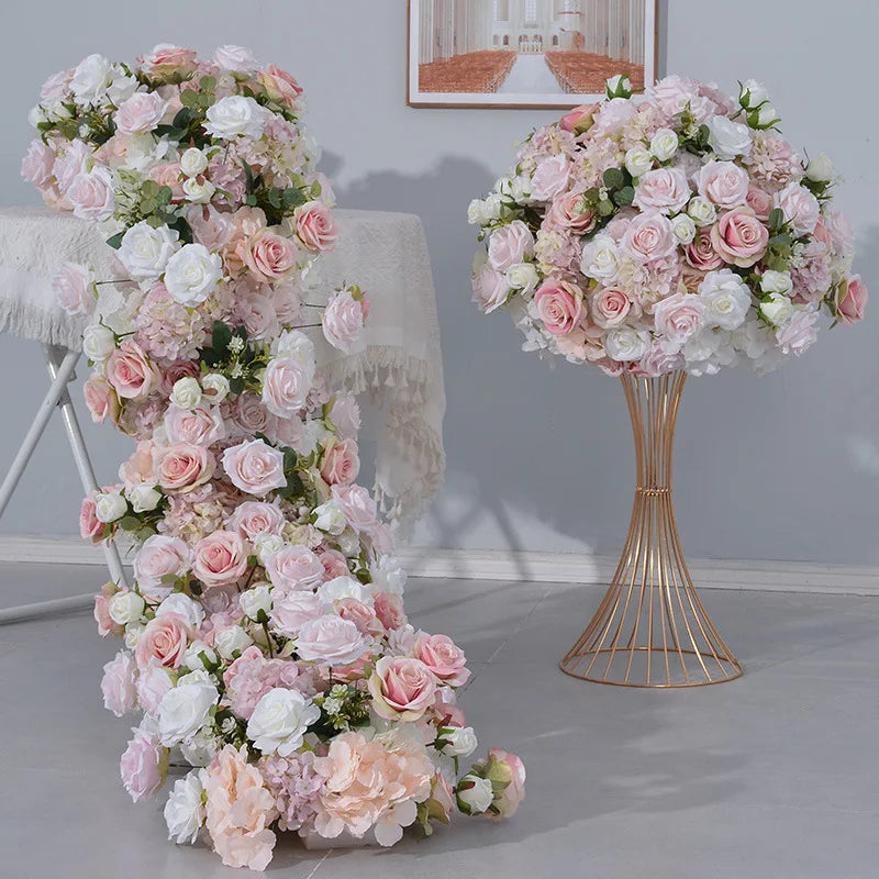 Pink Artificial Flower Decor Set