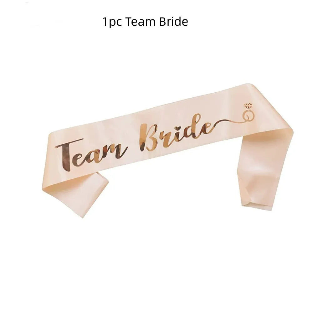 Rose Gold Team Bride Sash
