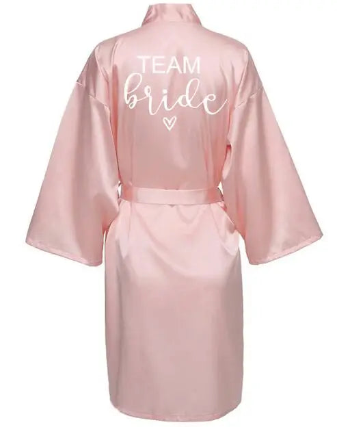 Team Bride Satin Pajama Robe