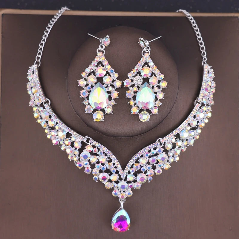 Crystal Bridal Crown Jewelry Set