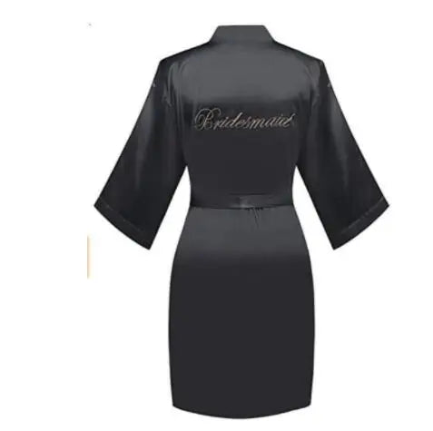 Bridal Satin Kimono Robe