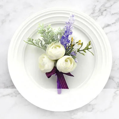6-Piece Rose Boutonniere Set