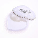 White Lace Pearl Flower Girl Basket