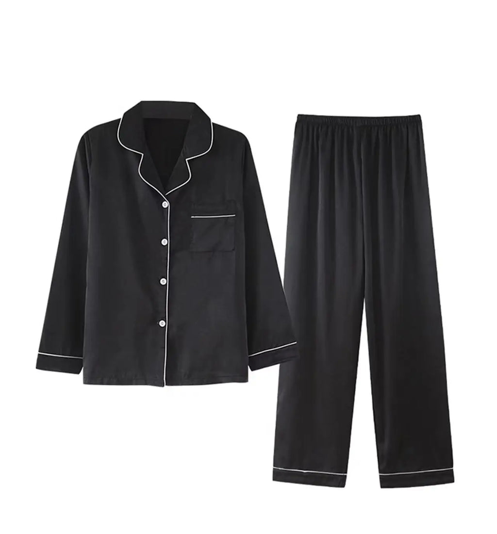 Custom Couple Satin Pajamas