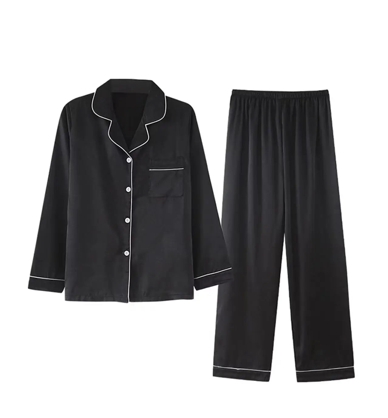 Custom Couple Satin Pajamas
