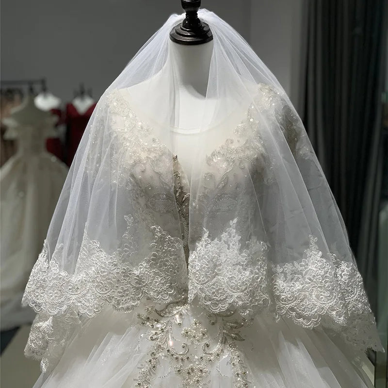 Fingertip Bridal Veil with Comb