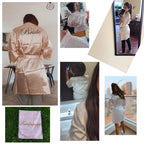 Bridal Satin Kimono Robe
