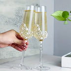 Crystal Pearl Champagne Glass Set