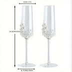 Crystal Pearl Champagne Glass Set