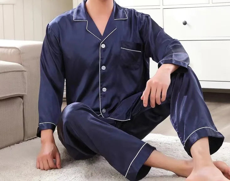 Custom Couple Satin Pajamas