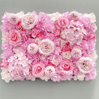 Silk Rose & Peony Flower Wall Panel