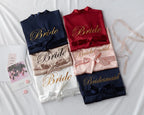 Bridal Satin Kimono Robe