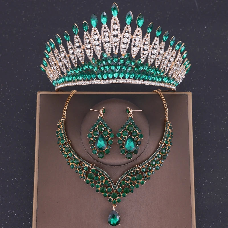 Crystal Bridal Crown Jewelry Set