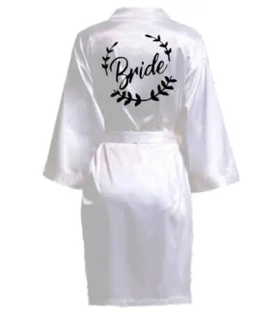 Team Bride Satin Kimono Robe