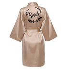 Team Bride Satin Kimono Robe