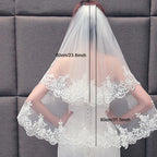 Lace Appliqué Bridal Veil