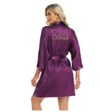 Bridal Satin Kimono Robe