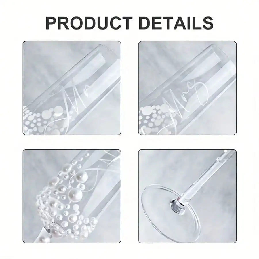Crystal Pearl Champagne Glass Set