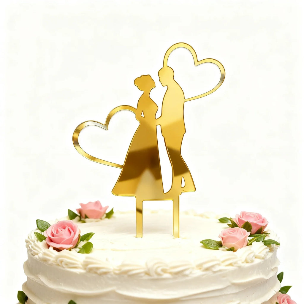 Acrylic Couple Wedding Cake Topper