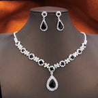 Purple Rhinestone Bridal Jewelry Set