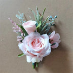 Beige Rose Wedding Boutonniere