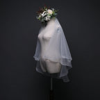 White Ribbon Edge Bridal Veil