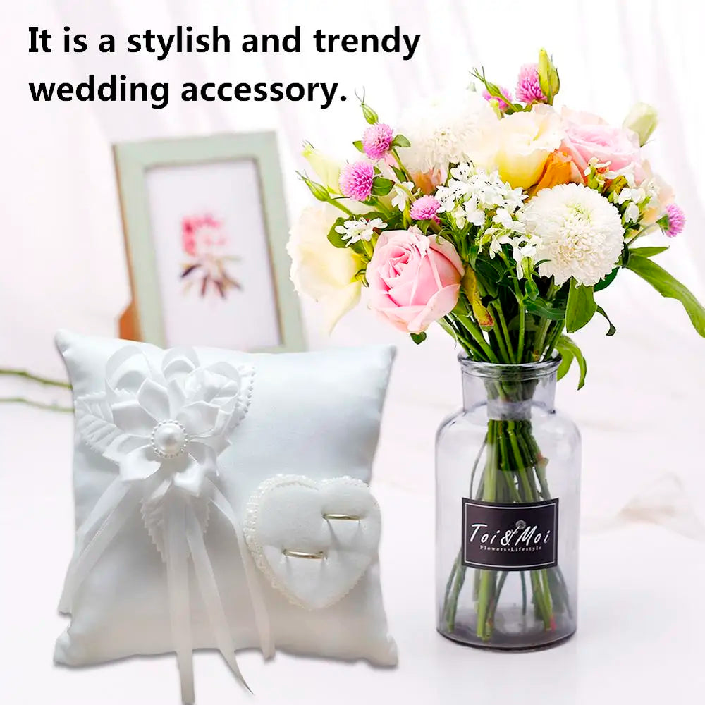 Heart Wedding Ring Pillow