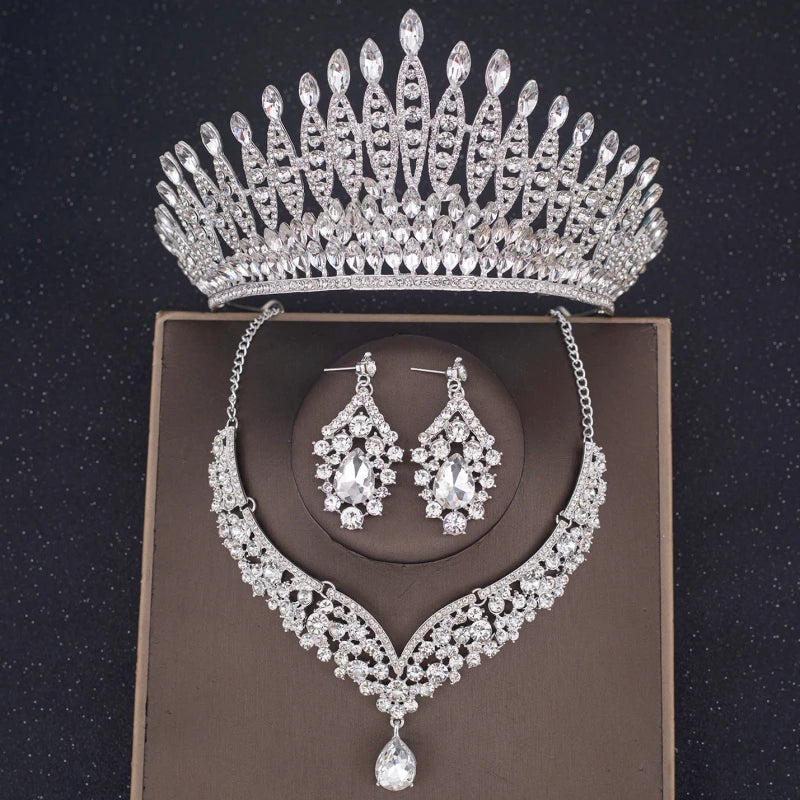 Crystal Bridal Crown Jewelry Set
