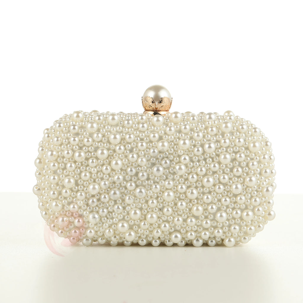 Pearl Beaded Bridal Clutch