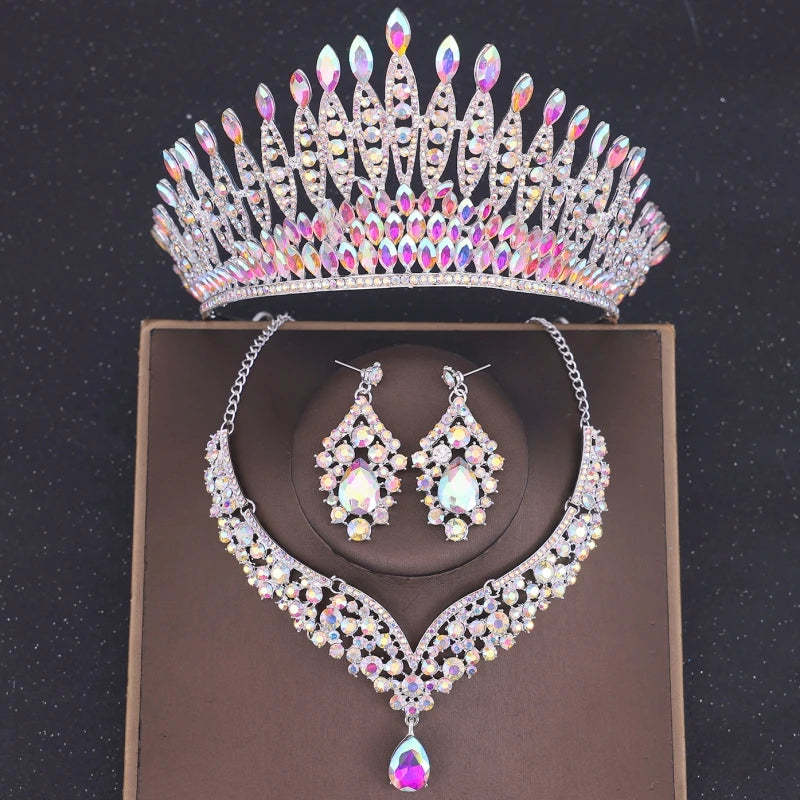 Crystal Bridal Crown Jewelry Set
