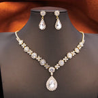 Purple Rhinestone Bridal Jewelry Set