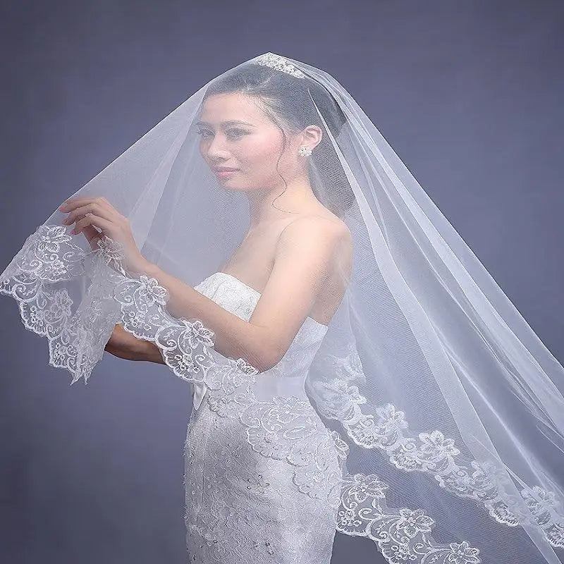 108” Cathedral Lace Bridal Veil