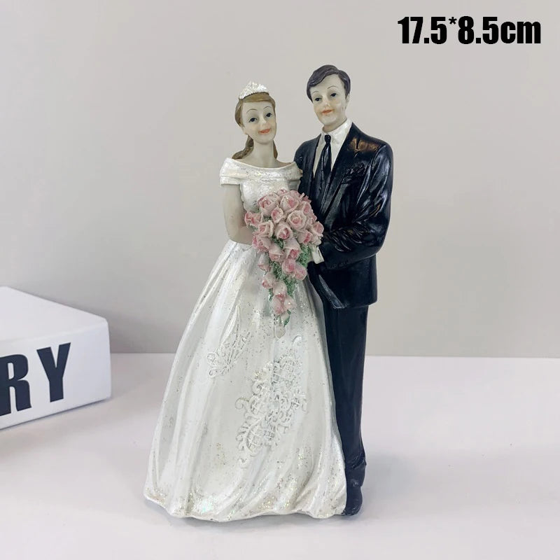 Bride & Groom Cake Topper Decor
