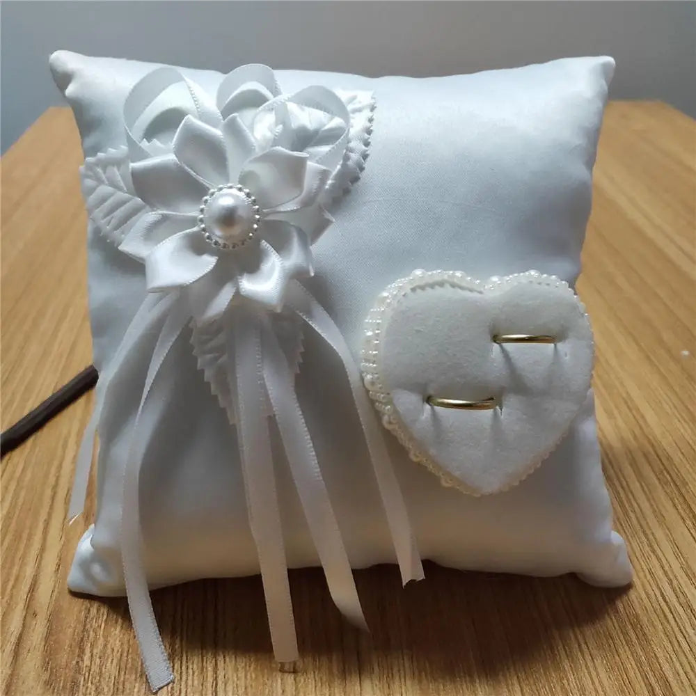 Heart Wedding Ring Pillow