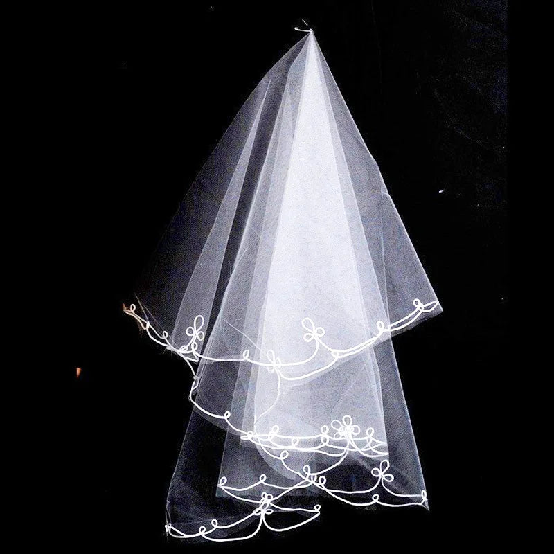 Short Tulle Bridal Veil with Comb