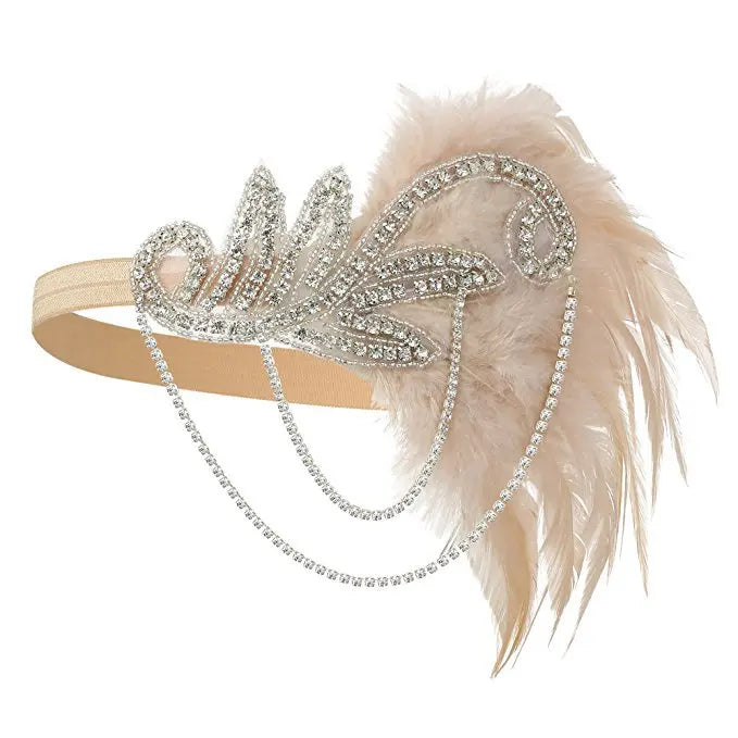 1920s Flapper Feather Headband