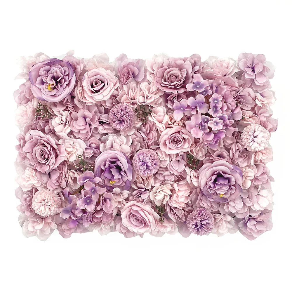 Silk Rose & Peony Flower Wall Panel