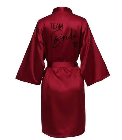 Team Bride Satin Robe
