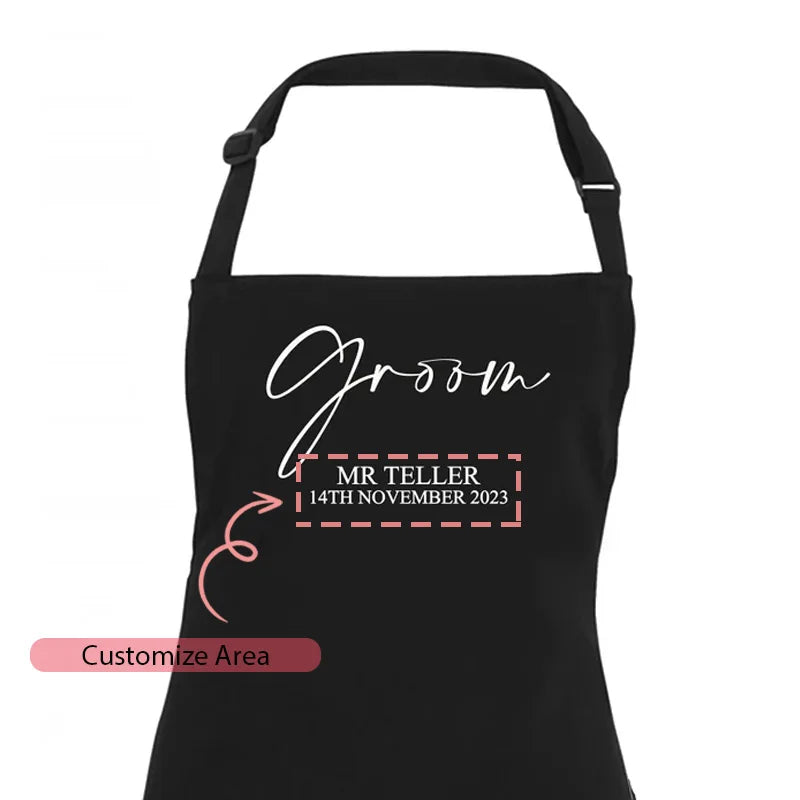 Custom Wedding Couple Apron