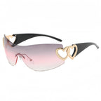 Heart Temple Y2K Sunglasses