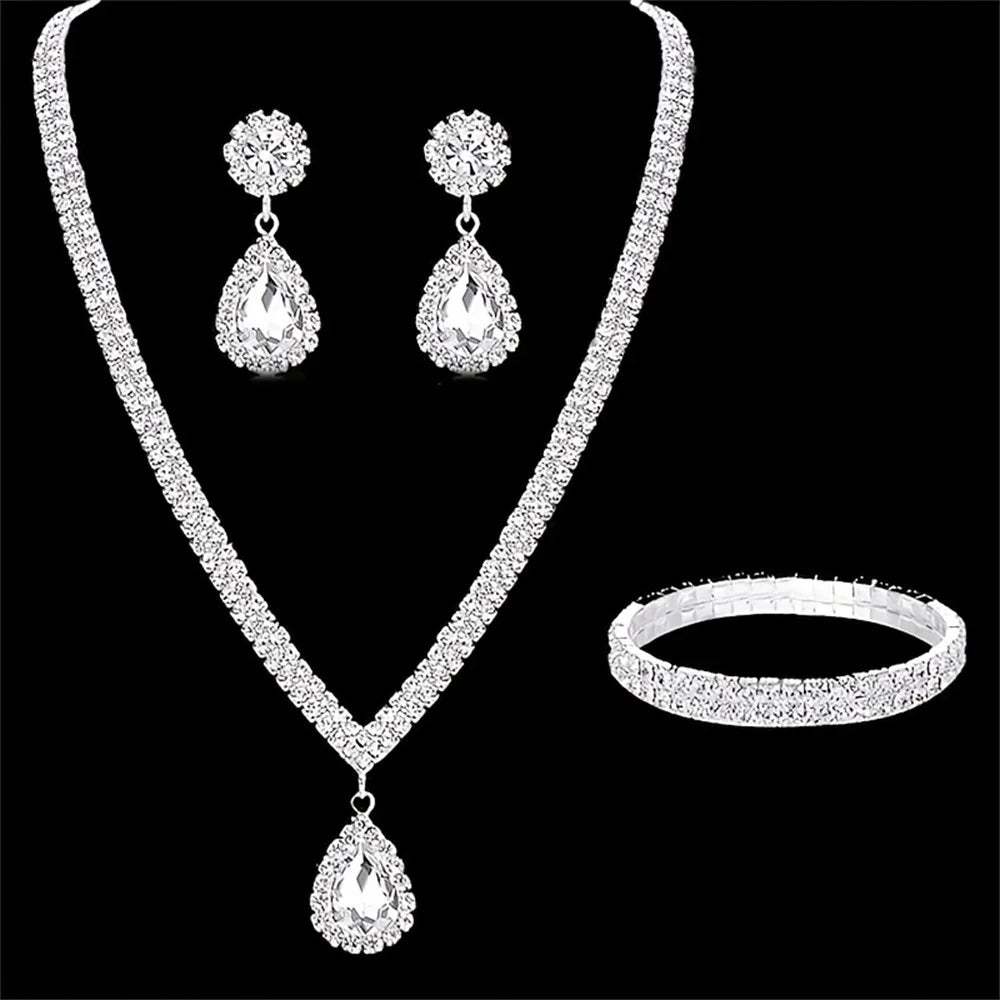Water Drop Wedding Jewelry Set