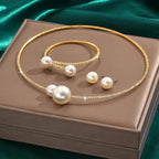 Pearl & Rhinestone Bridal Jewelry Set