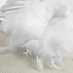 Feather Trim Bridal Kimono Robe