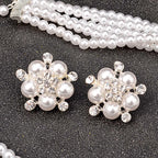 Multi-Layer Pearl Bridal Necklace Set