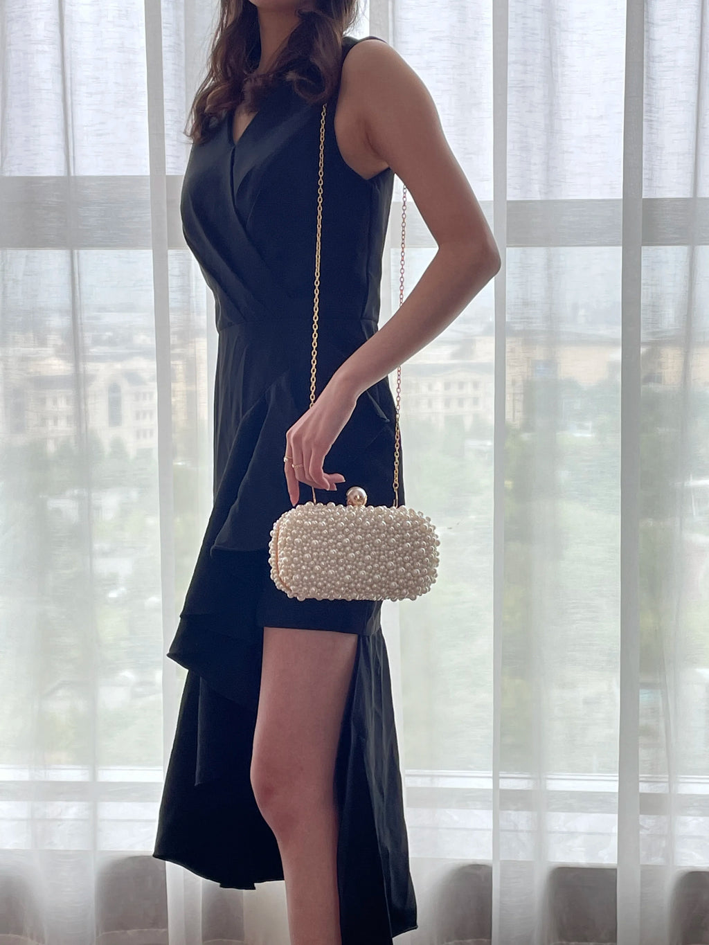 Pearl Beaded Bridal Clutch